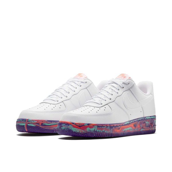 [AJ9507-100] Mens Nike Air Force 1 Low 'White Multi-Color Marble'