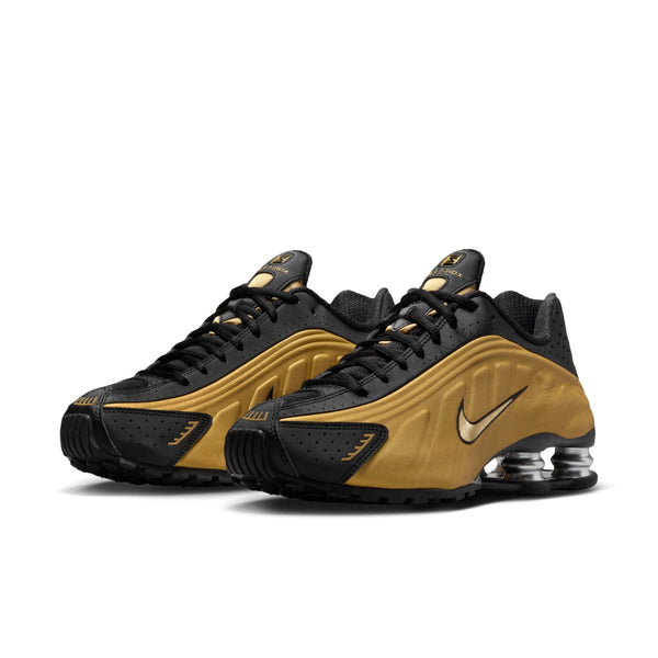 [AR3565-005] WOMENS NIKE SHOX R4 'BLACK METALLIC GOLD'
