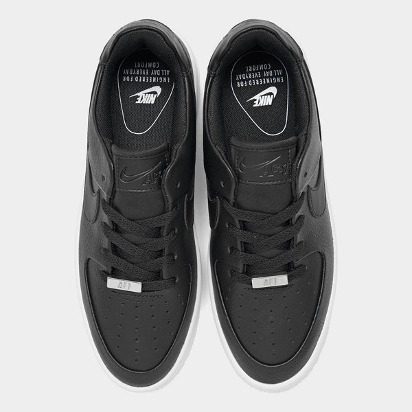 [AR5339-002] WOMENS NIKE AIR FORCE 1 SAGE LOW 'BLACK WHITE'