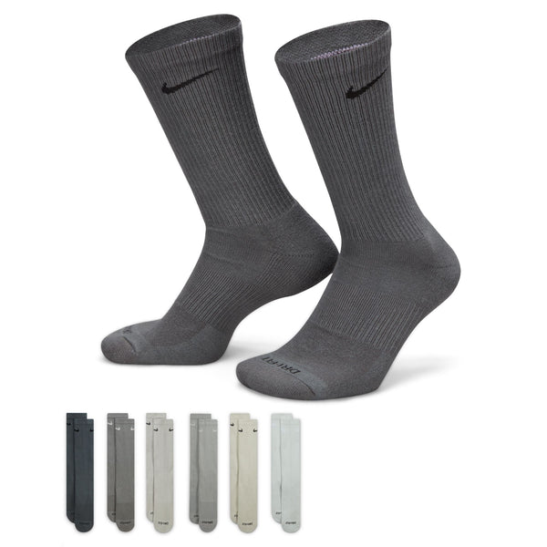[SX6897-991] MENS NIKE 6 PACK EVERYDAY PLUS CUSHIONED SOCKS