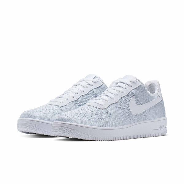 [AV3042-100] Mens NIKE AIR FORCE 1 FLYKNIT LOW 2.0 'PURE PLATINUM'