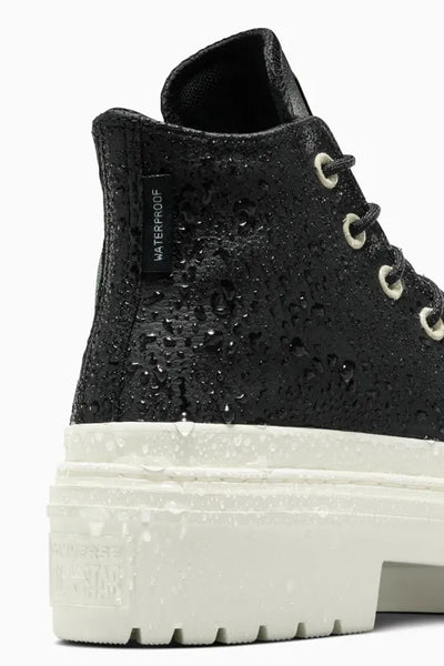 [A12328C] Womens Converse CHUCK TAYLOR ALL STAR LUGGED HEEL PLATFORM LEATHER HI 'BLACK'