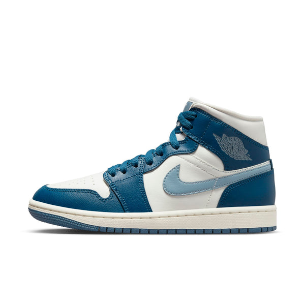 [BQ6472-414] Womens Air Jordan Retro 1 Mid 'French Blue'