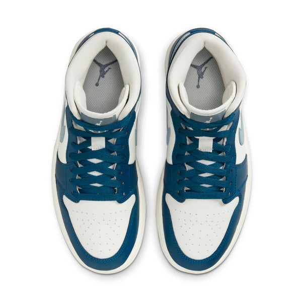 [BQ6472-414] Womens Air Jordan Retro 1 Mid 'French Blue'