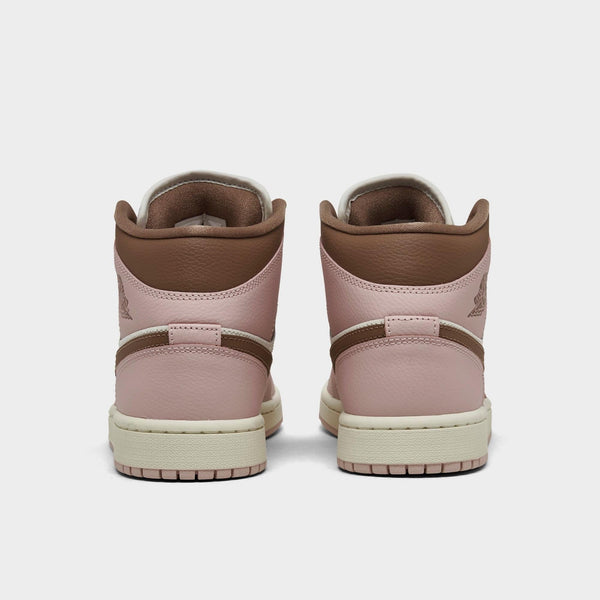 [BQ6472-620] WOMENS AIR JORDAN RETRO 1 MID 'PINK OXFORD BROWN'