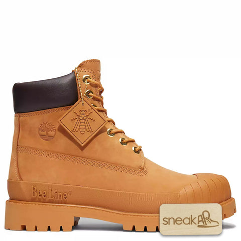 [TB0A5ZNU231] Mens Timberland 6" Waterproof Boot 'Premium Bee Line Rubber Toe WP Wheat Nubuck'