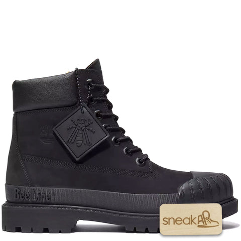 [TB0A5ZRB001] Womens Timberland 6" Waterproof Boot 'Premium Bee Line Rubber Toe WP Black Nubuck'