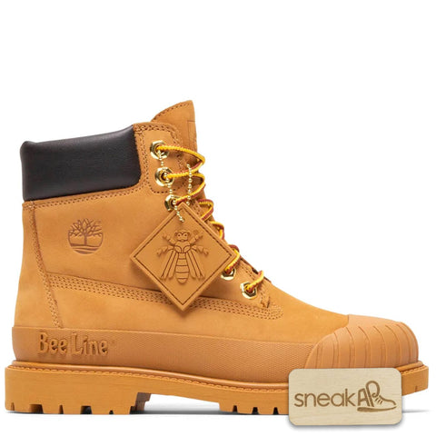 [TB0A5ZQQ231] Womens Timberland 6" Waterproof Boot 'Premium Bee Line Rubber Toe WP Wheat Nubuck'