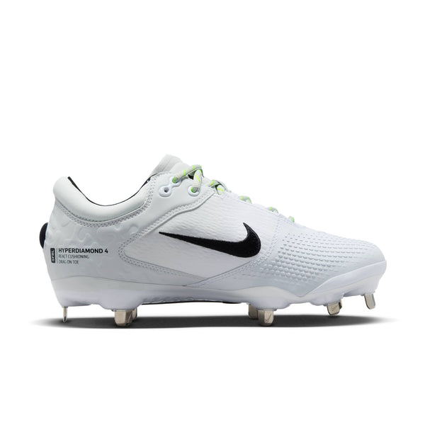 [CZ5917-103] WOMENS NIKE HYPERDIAMOND 4 ELITE 'WHITE BLACK VOLT'