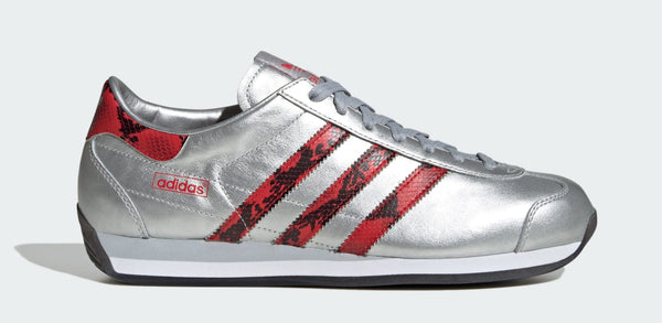 [JP7088] Mens Adidas Country Japan 'Silver Metallic Better Scarlet Core Black'
