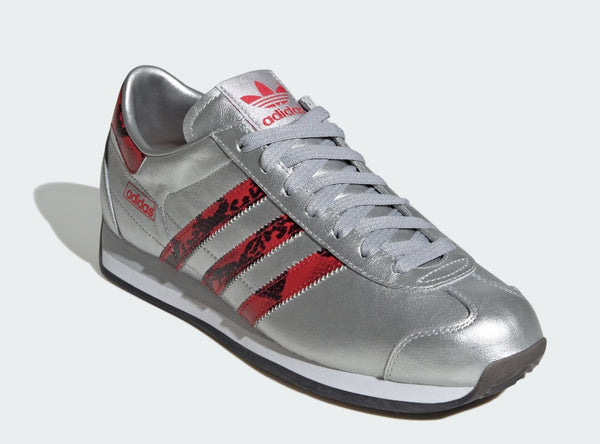 [JP7088] Mens Adidas Country Japan 'Silver Metallic Better Scarlet Core Black'