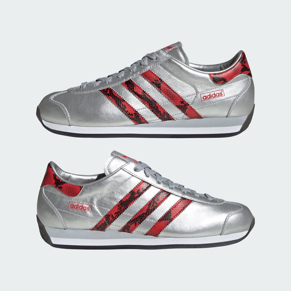 [JP7088] Mens Adidas Country Japan 'Silver Metallic Better Scarlet Core Black'