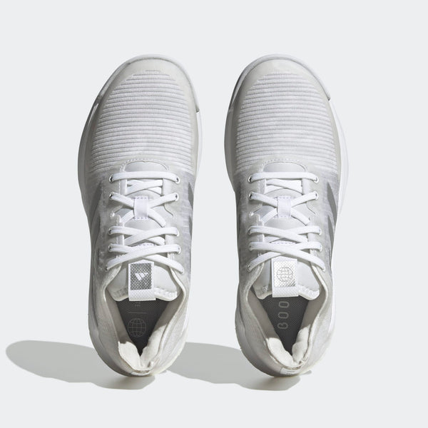 [HR0635] WOMENS ADIDAS CRAZYFLIGHT 'WHITE SILVER METALLIC'