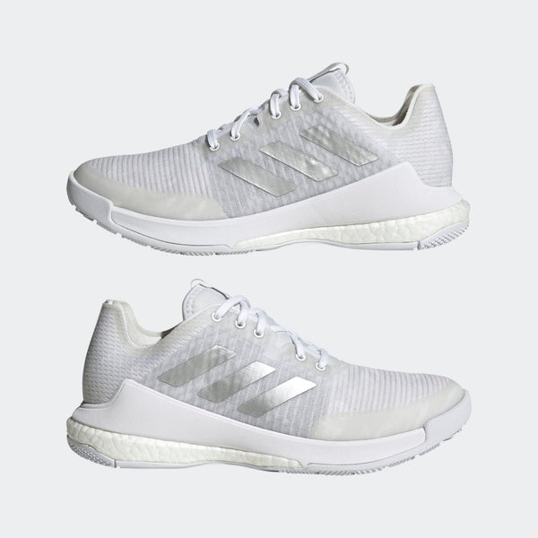 [HR0635] WOMENS ADIDAS CRAZYFLIGHT 'WHITE SILVER METALLIC'