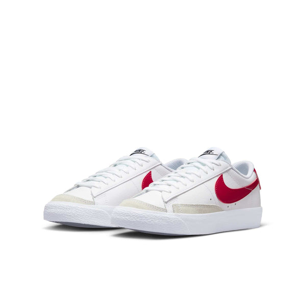 [DA4074-126] GRADE SCHOOL NIKE BLAZER LOW '77 'WHITE BLACK GYM RED' (GS)