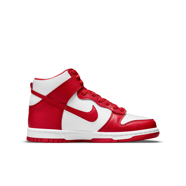 [DB2179-106] Grade School Nike DUNK HIGH GS 'CHAMPIONSHIP WHITE RED' (WHITE TONGUE TAG)