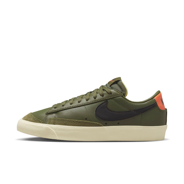 [DC4769-201] Womens Nike BLAZER LOW 77 'MEDIUM OLIVE ORANGE TRANS'