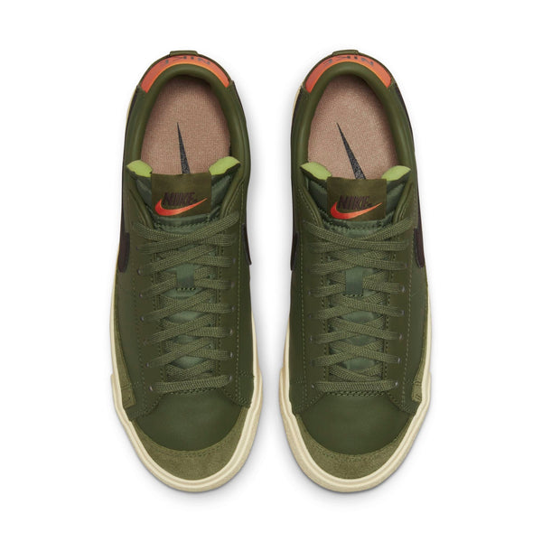 [DC4769-201] Womens Nike BLAZER LOW 77 'MEDIUM OLIVE ORANGE TRANS'