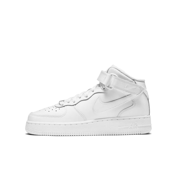 [DH2933-111] Grade School Nike AIR FORCE 1 MID LE 'TRIPLE WHITE (GS)'