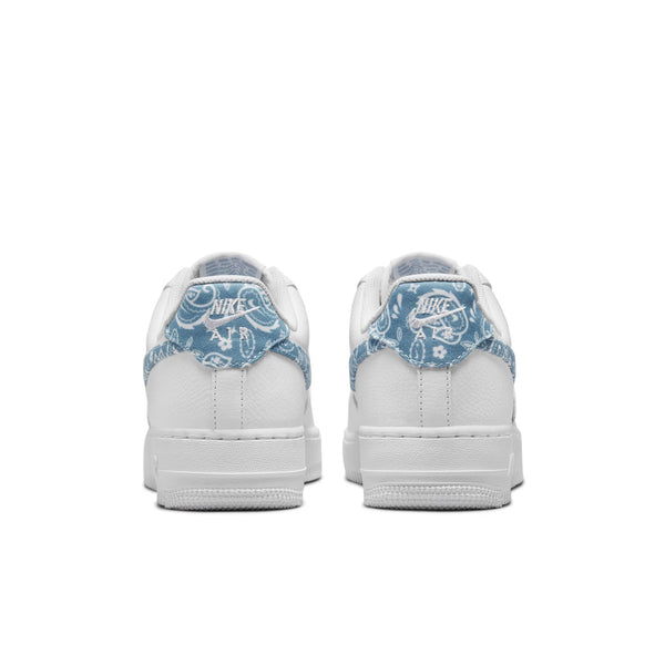 [DH4406-100] WOMENS NIKE AIR FORCE 1 LOW '07 ESSENTIAL 'WHITE WORN BLUE PAISLEY'