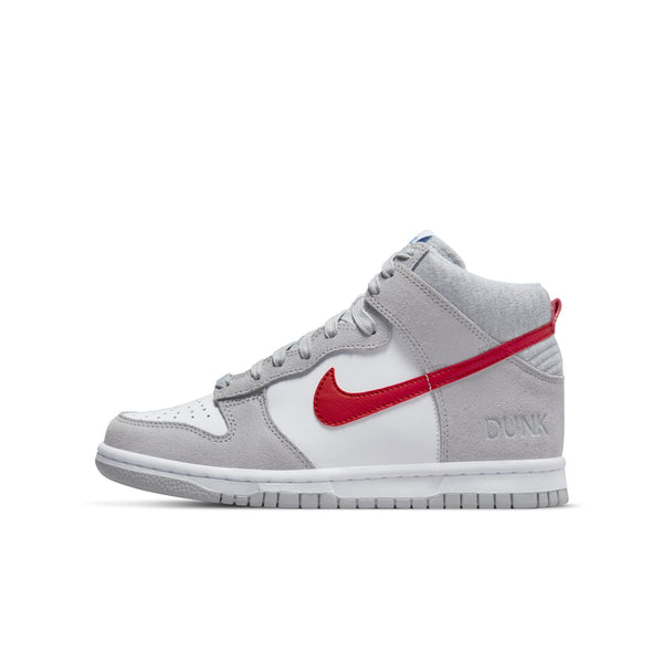[DH9750-001] Grade School Nike DUNK HIGH 'ATHLETIC CLUB GREY RED (GS)'