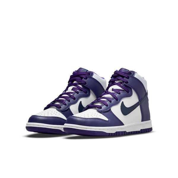[DH9751-100] GRADE SCHOOL NIKE DUNK HIGH 'ELECTRO PURPLE MIDNIGHT NAVY (GS)'