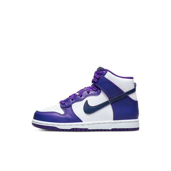 [DH9753-100] PRESCHOOL NIKE DUNK HIGH 'ELECTRO PURPLE MIDNGHT NAVY (PS)'