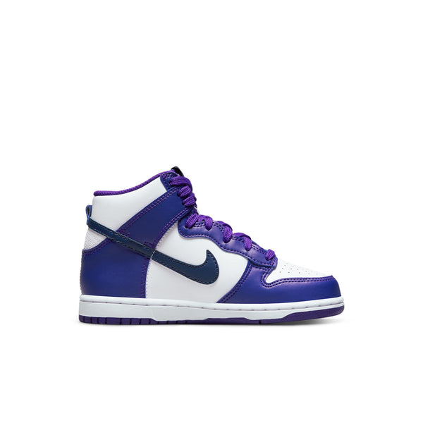 [DH9753-100] PRESCHOOL NIKE DUNK HIGH 'ELECTRO PURPLE MIDNGHT NAVY (PS)'