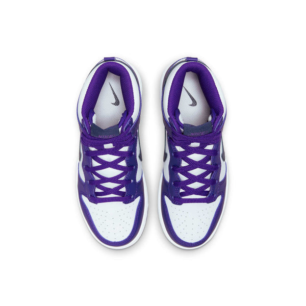 [DH9753-100] PRESCHOOL NIKE DUNK HIGH 'ELECTRO PURPLE MIDNGHT NAVY (PS)'