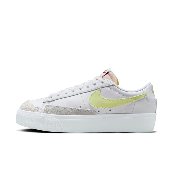 [DJ0292-115] Womens Nike BLAZER LOW PLATFORM 'WHITE LIFE LIME'