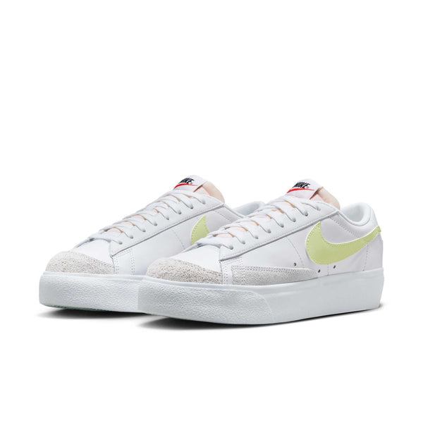 [DJ0292-115] Womens Nike BLAZER LOW PLATFORM 'WHITE LIFE LIME'