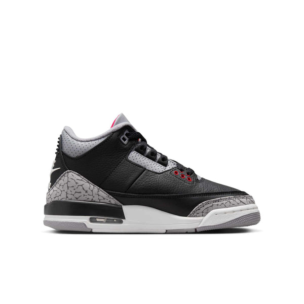 [DM0967-010] GRADE SCHOOL AIR JORDAN RETRO 3 "BLACK CEMENT"