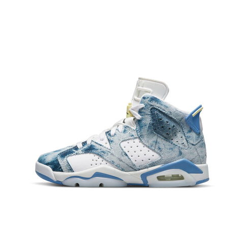 [DM9045-100] Youth Air Jordan Retro 6 (GS) 'Washed Denim'