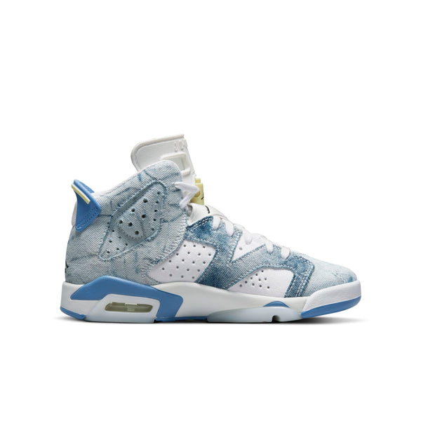 [DM9045-100] Youth Air Jordan Retro 6 (GS) 'Washed Denim'