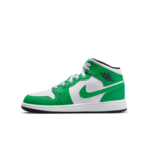 [DQ8423-301] Grade School Air Jordan RETRO 1 MID 'LUCKY GREEN (GS)'