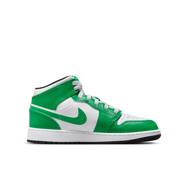 [DQ8423-301] Grade School Air Jordan RETRO 1 MID 'LUCKY GREEN (GS)'
