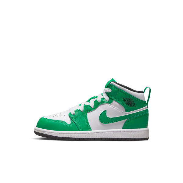 [DQ8424-301] Preschool Air Jordan Retro 1 Mid 'Lucky Green' (PS)