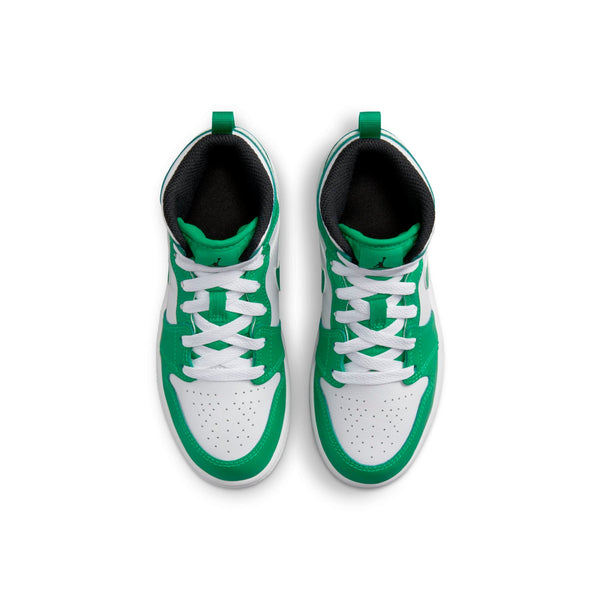 [DQ8424-301] Preschool Air Jordan Retro 1 Mid 'Lucky Green' (PS)