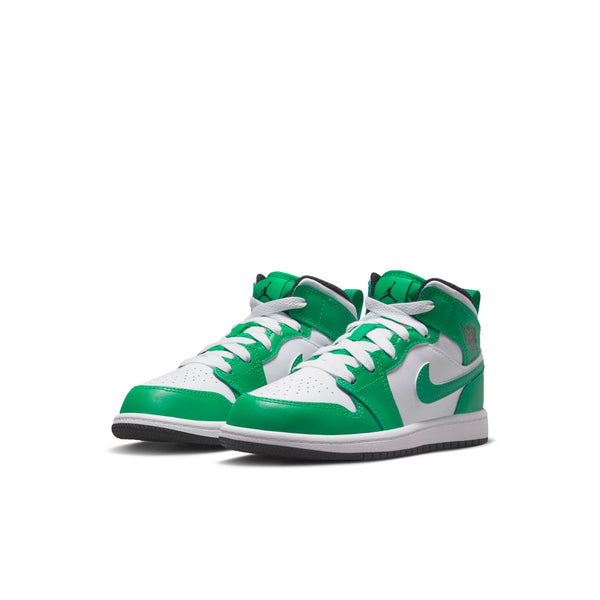 [DQ8424-301] Preschool Air Jordan Retro 1 Mid 'Lucky Green' (PS)