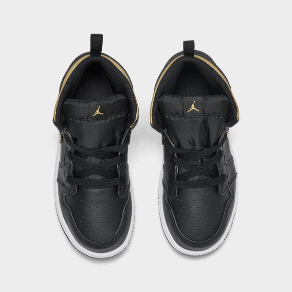 [DQ8425-071] TODDLERS AIR JORDAN RETRO 1 MID 'METALLIC GOLD BLACK'
