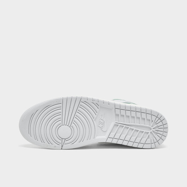 [DQ8426-142] MENS AIR JORDAN RETRO 1 MID 'WHITE PURE PLATINUM PINE GREEN'