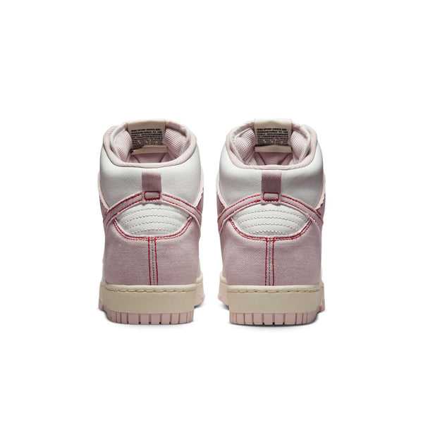 [DQ8799-100] WOMENS NIKE DUNK HIGH 1985 'BARELY ROSE DENIM'