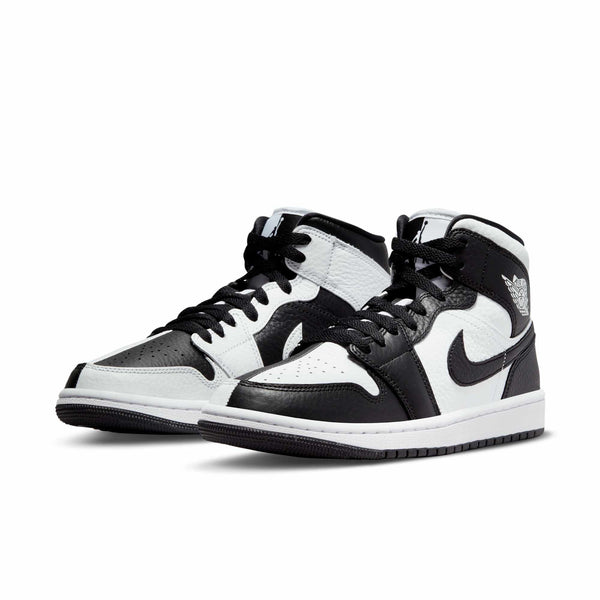 [DR0501-101] WOMENS AIR JORDAN RETRO 1 MID SPLITBLACK WHITE 'HOMAGE'
