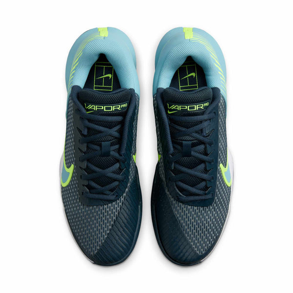 [DR6191-400] Mens Nike COURT AIR ZOOM VAPOR PRO 2 HC 'ARMORY NAVY VOLT DENIM TURQUOISE'