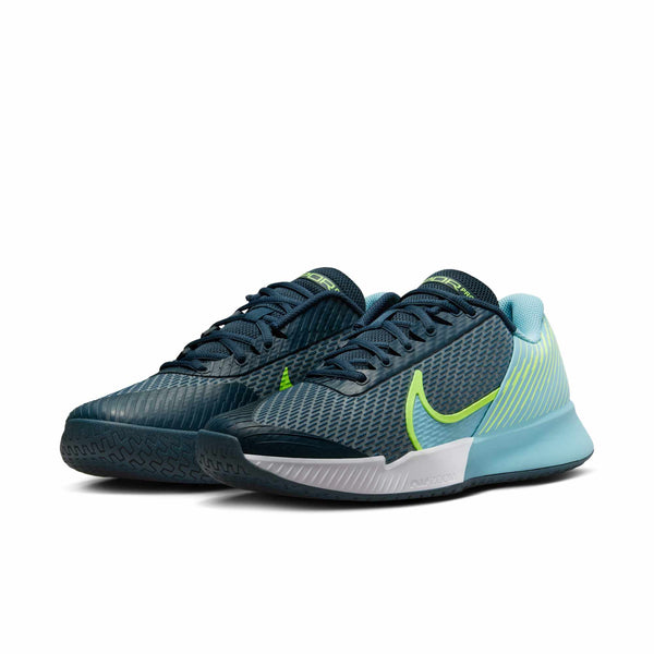 [DR6191-400] Mens Nike COURT AIR ZOOM VAPOR PRO 2 HC 'ARMORY NAVY VOLT DENIM TURQUOISE'