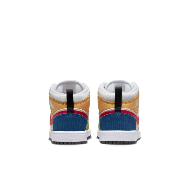 [DR6958-100] Preschool Air Jordan Retro 1 Mid SE (PS) 'Messy Room'