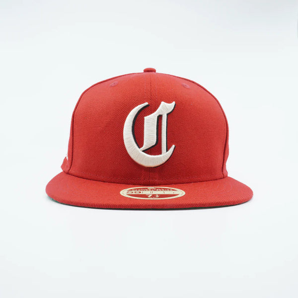 [12503615] Mens New Era MLB CINCINNATI REDS 5950 FITTED HERITAGE GOTHIC LOGO-RED