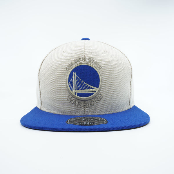 [G500K-014-5WARRI] MENS NBA GOLDEN STATE WARRIORS OFF WHITE CREAM OXFORD FITTED