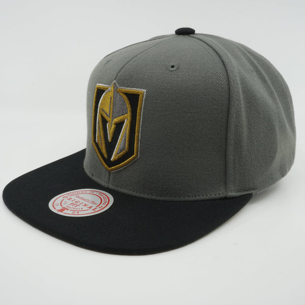 MENS MITCHELL & NESS NHL STORM FRONT SNAPBACK KNIGHTS - GREY