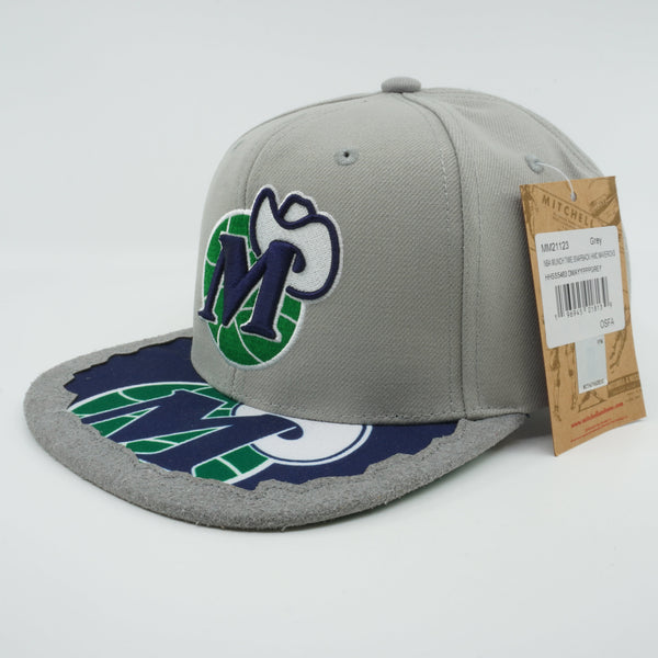 MENS MITCHELL & NESS NBA MUNCH TIME SNAPBACK HWC MAVERICKS - GREY